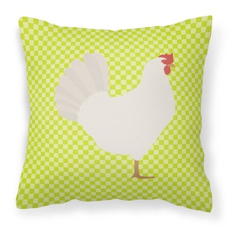 Carolines Treasures Carolines Treasures BB7666PW1818 Leghorn Chicken Green Fabric Decorative Pillow; 18 x 18 in. BB7666PW1818
